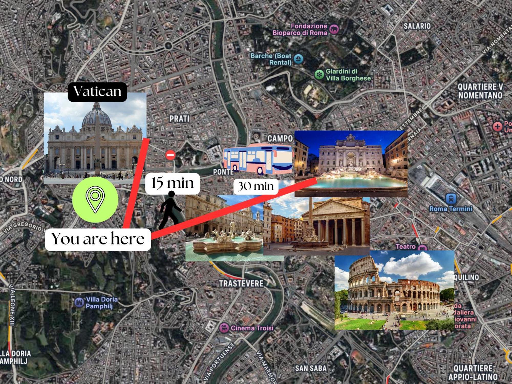 Vaticano - 5 Min Da Stazione Rome Exterior photo